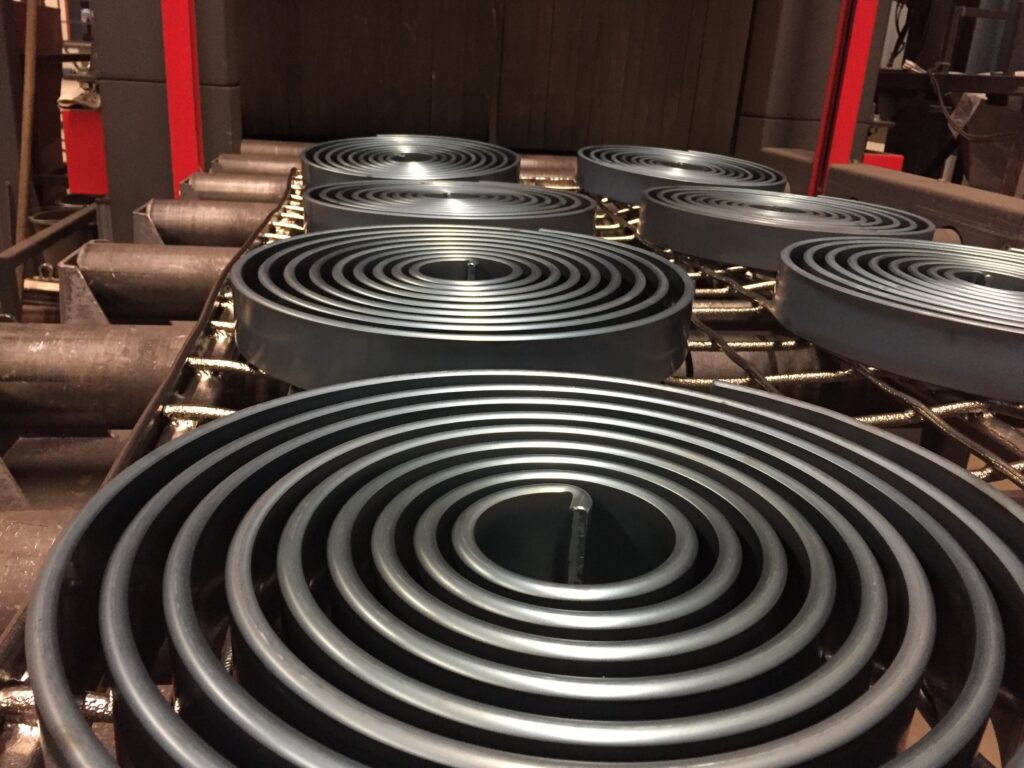 Spiralfedern Verfestigungsstrahlen
